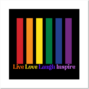 Embrace Life's Essence: Live, Love, Laugh, Inspire - Where Joy Flourishes and Hearts Ignite." Posters and Art